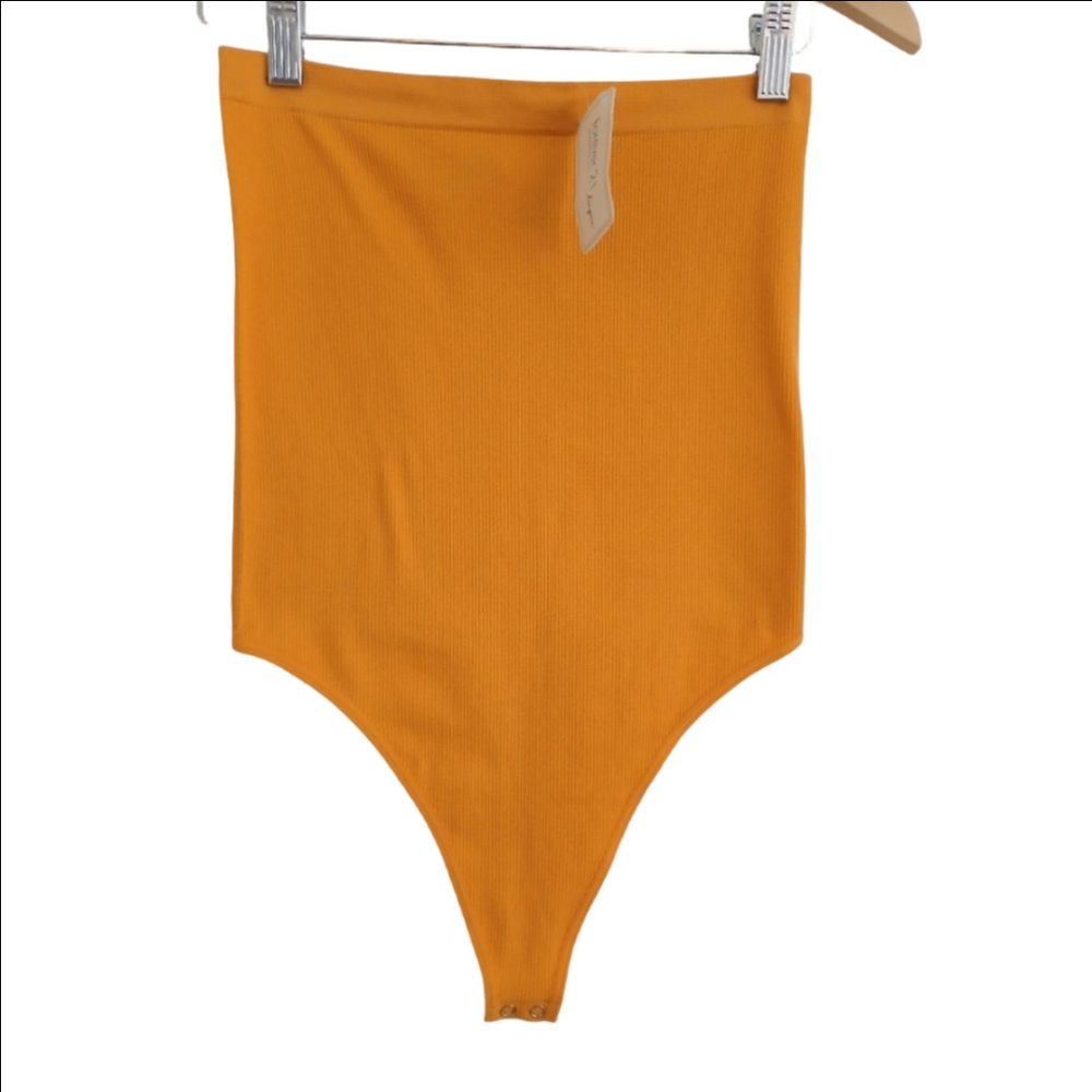 Forever 21 Marigold YELLOW Bandeau  Bodysuit NWT SZ M